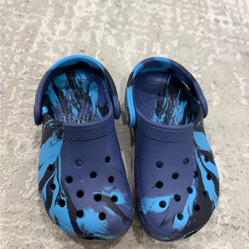 CROCS Kids Blue and Black Water Shoes